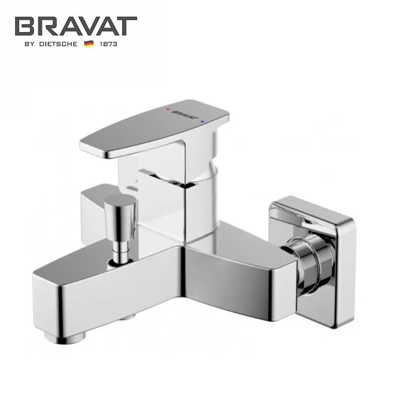 Смеситель для ванны с душем Bravat RIFFLE короткий нос F672106C 01|Смесители ванны| |