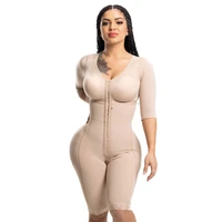 post surgery double compression garments faja with sleeves bra tummy control shapewear slimming lace bbl supplies body shaper