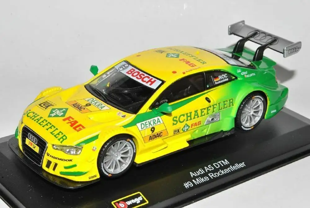 Bburago 1:32 Audi A5 DTM #3 Mattias экстрам #9 Майк Rockenfeller литая модель гоночного автомобиля
