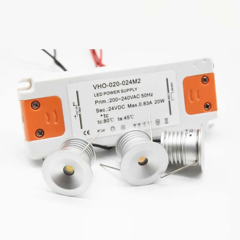 

RF Remote Switch Dimmable 1W DC12V IP65 Mini LED spotlight + Slim Power Transformer Stair Cabinet Spot Outdoor Garden Lighting
