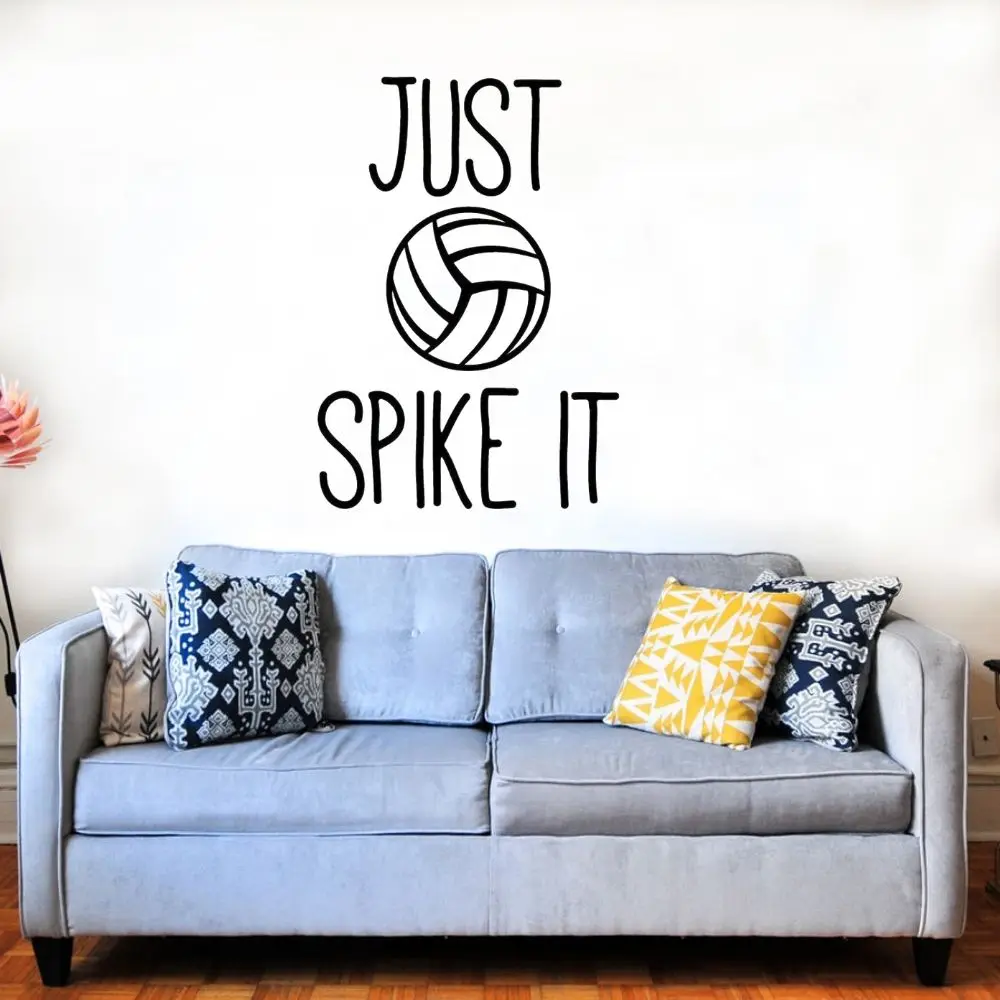 

Spike It Volley Ball Wall Art Volleyball Sports for Home And Volleyball Court Decoration Removable A002511