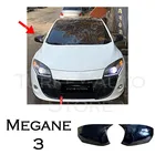 Чехол на зеркало летучая мышь для Megane 3 Fluence, Scenic 2009-2016 автомобильные аксессуары Renault RS GT пианино черная Настройка Автоспорт дизайн летучая мышь