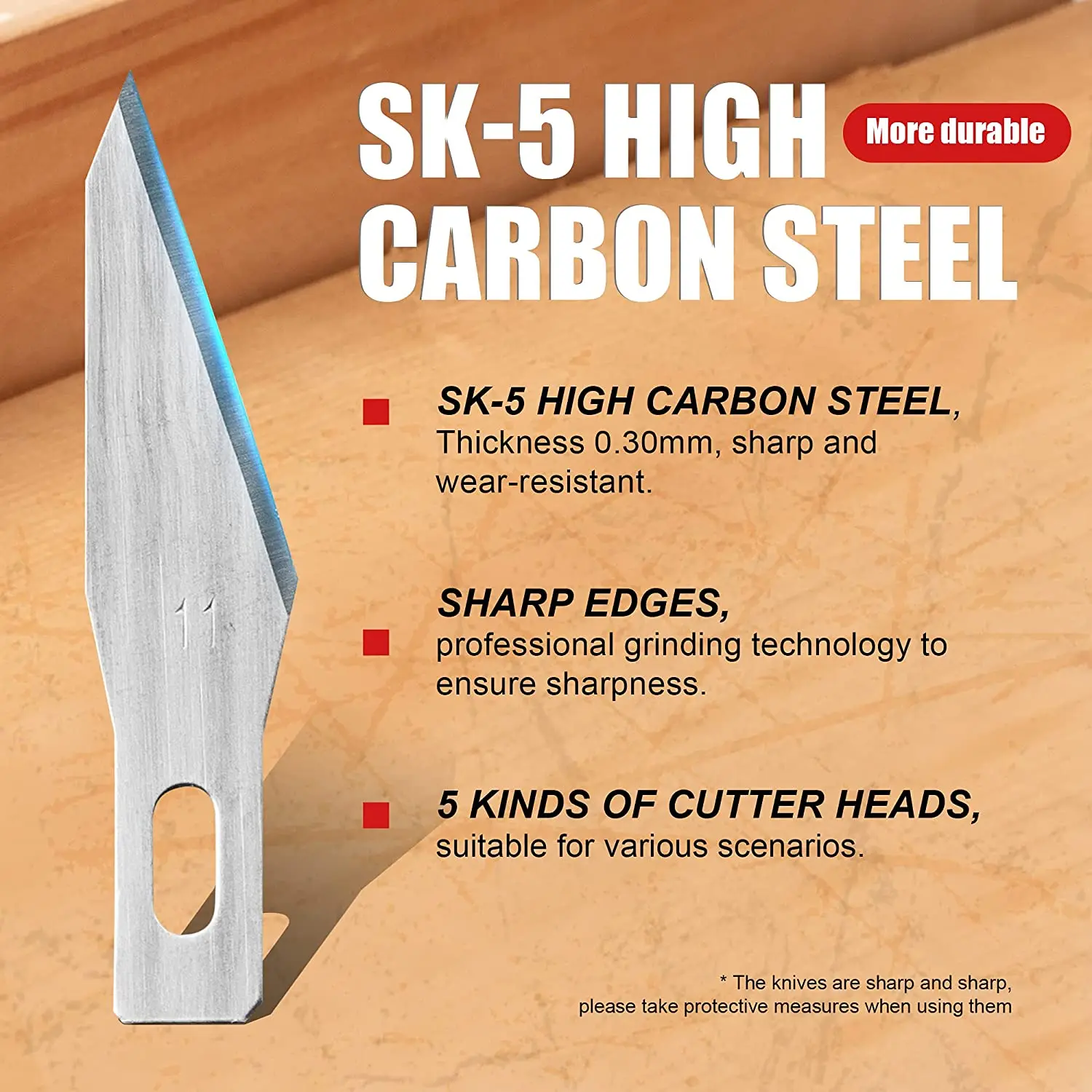 Набор ножей для хобби EZARC Прецизионный Универсальный нож 13 шт. сменных лезвий SK5