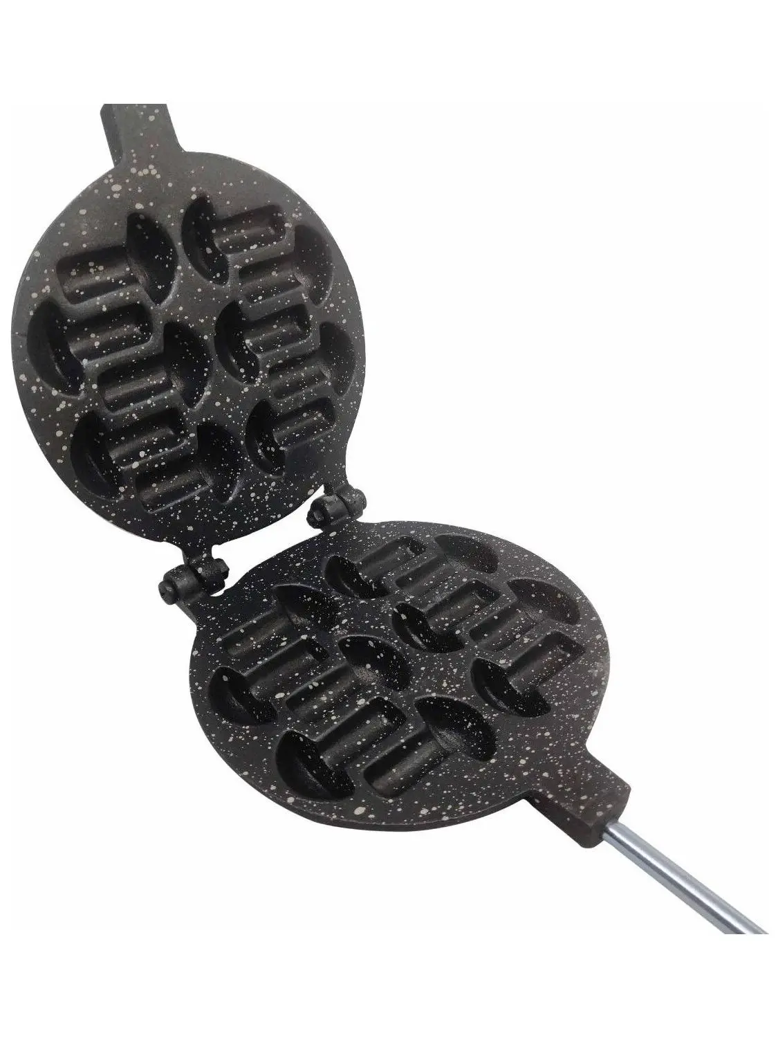 

Cast Aluminum Granite Coated Mushroom Cookies Pan No Need For Oven Cake Maker Breakfast