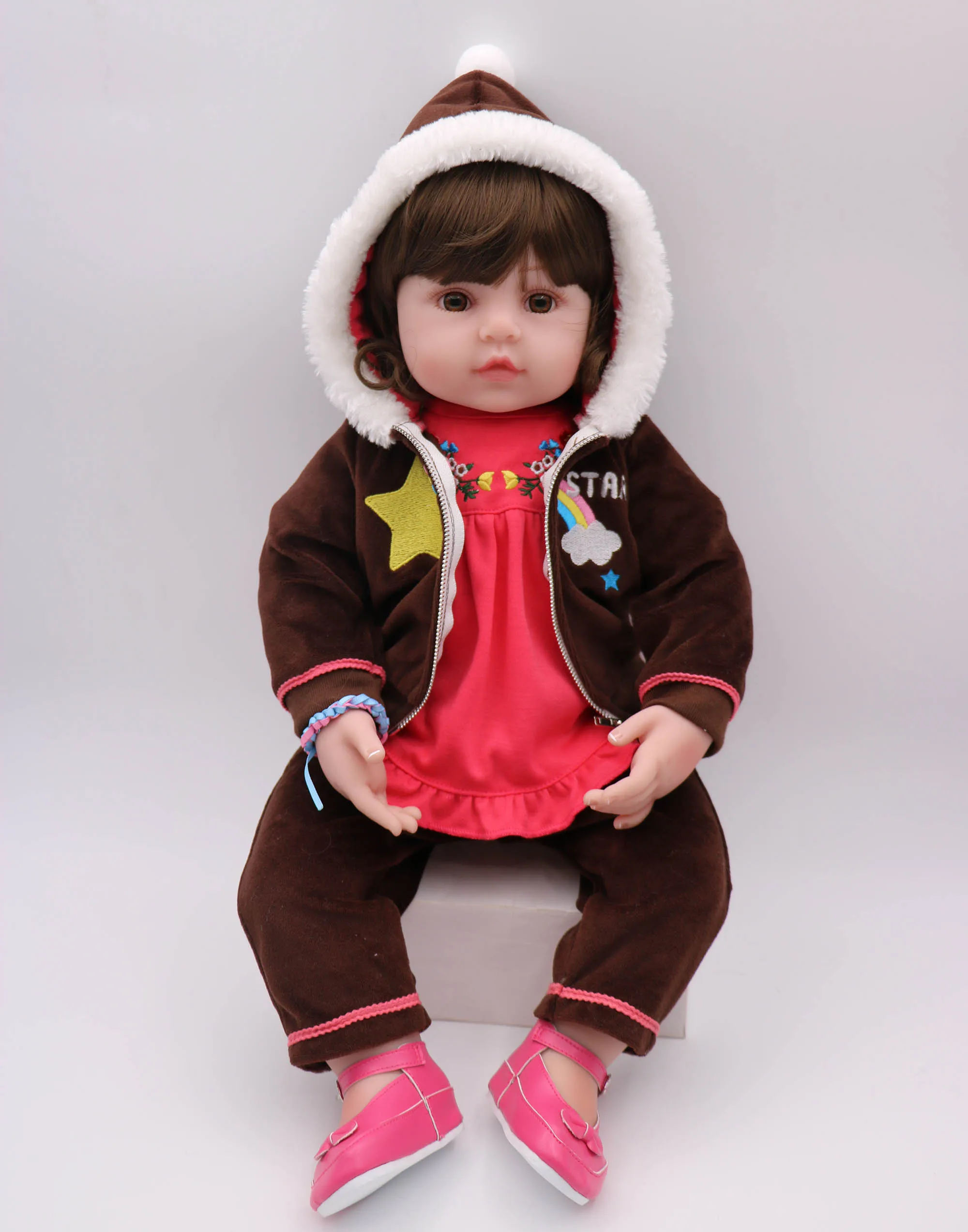 Forrsdor61 см Силиконовая Кукла reborn rainbow кукла Рождественская игрушка подарок на день