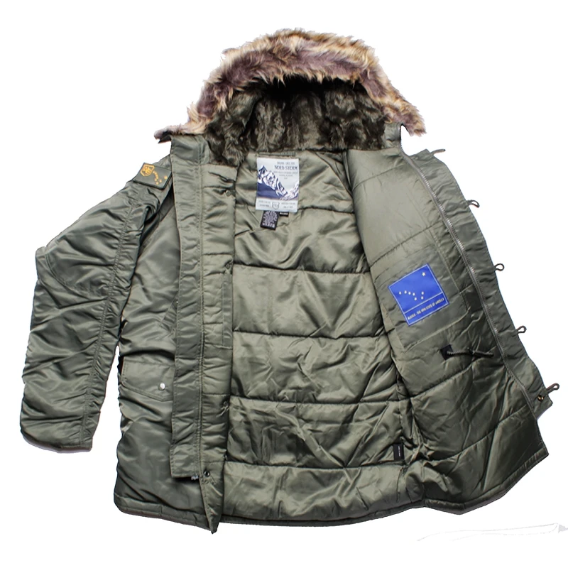 Куртка аляска Husky N3B Sage Green | Мужская одежда