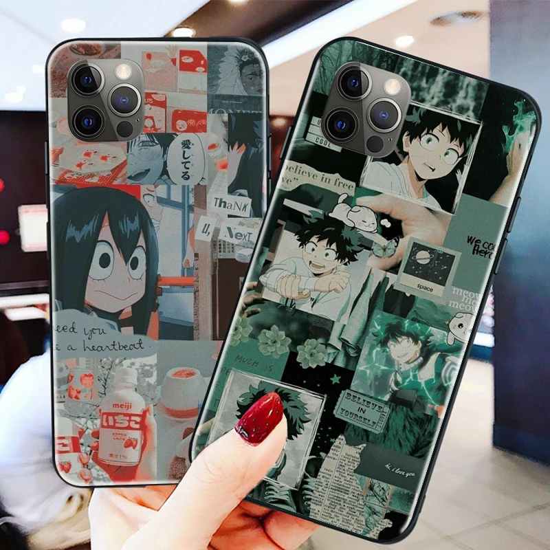 

My Hero Academia Anime Phone Case For iPhone 6 6S 7 8 Plus X XS XS Max XR 11 11 Pro 12 12 Pro Max SE 2020 protect Cover Coque