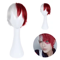 morii anime my hero academia todoroki shoto cosplay multi color costume wig with bangs including heat resistant for adult