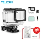 Подводный водонепроницаемый чехол TELESIN 45 м + сенсорный чехол для Gopro Hero 5 6 Hero 7, черные аксессуары для камеры