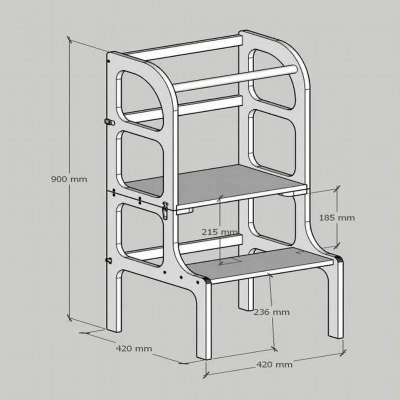 Башня маленького помощника Mywood4you два в одном стол и стул |