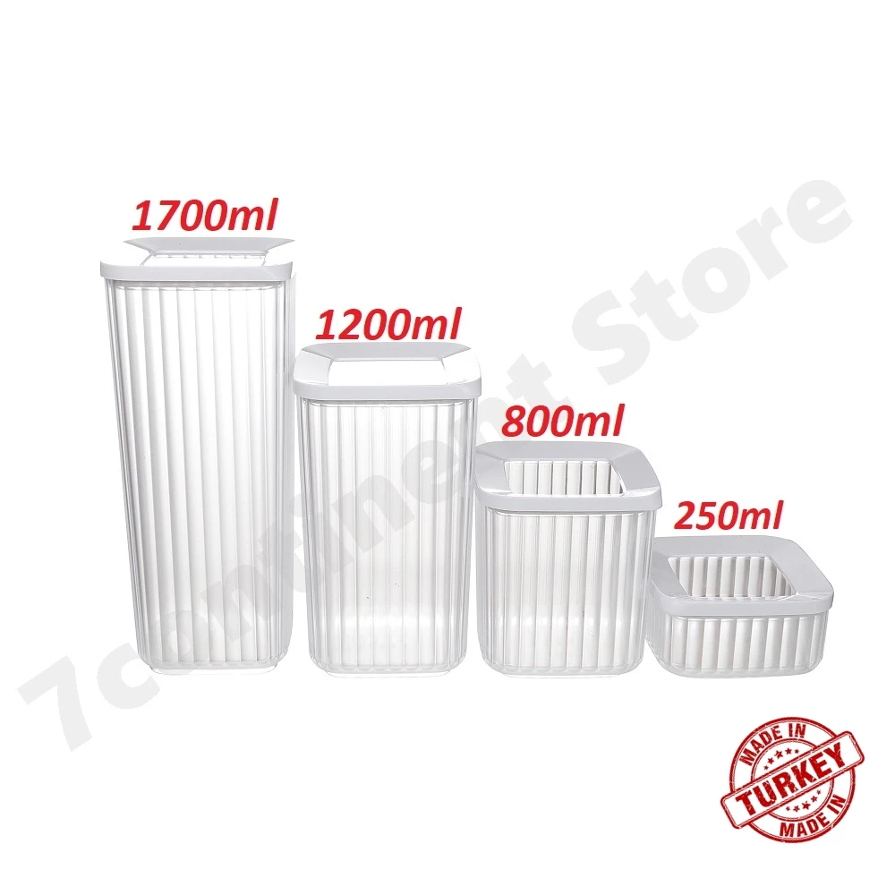 

Dry Food Storage Container Square Plastic Sealed Boxes Kitchen Refrigerator Noodle Pasta Keep Fresh Organizer Locked Airtight