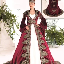 Бархатный кафтан Hurrem Sultan Henna SML707Bordo