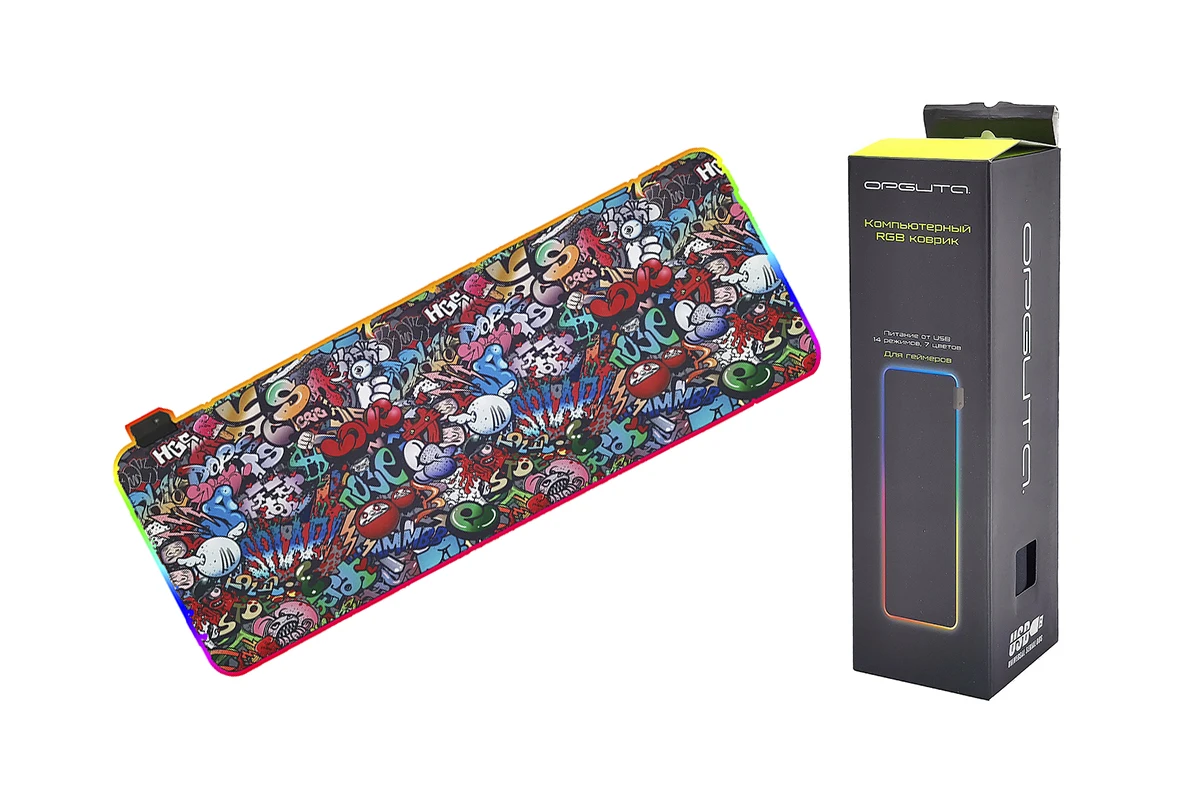 Mouse pad RGB orbit ot-pcm56 (graffiti 30*80 cm) | Компьютеры и офис