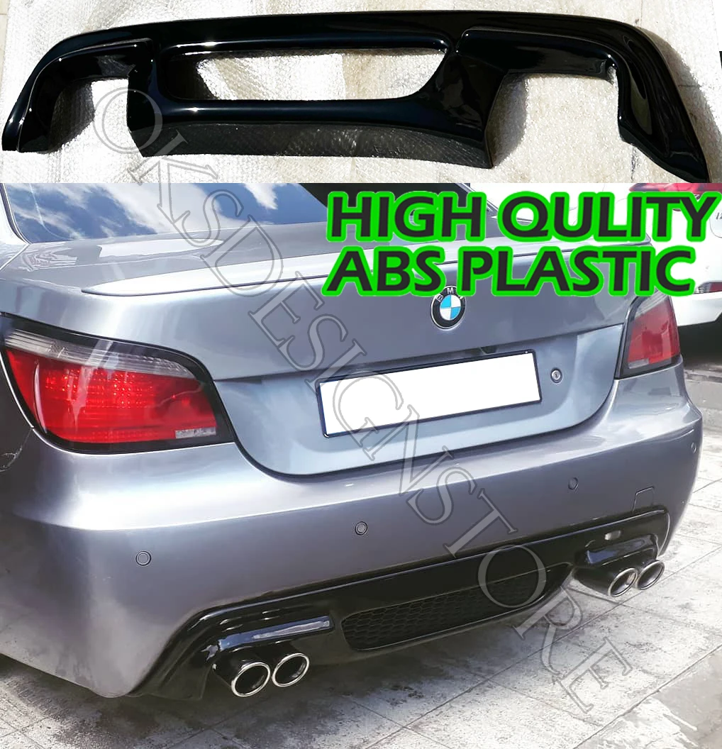 Диффузор заднего бампера из АБС пластика для BMW E60 2003 2004 2005 2006 2007 2008 2009 2010