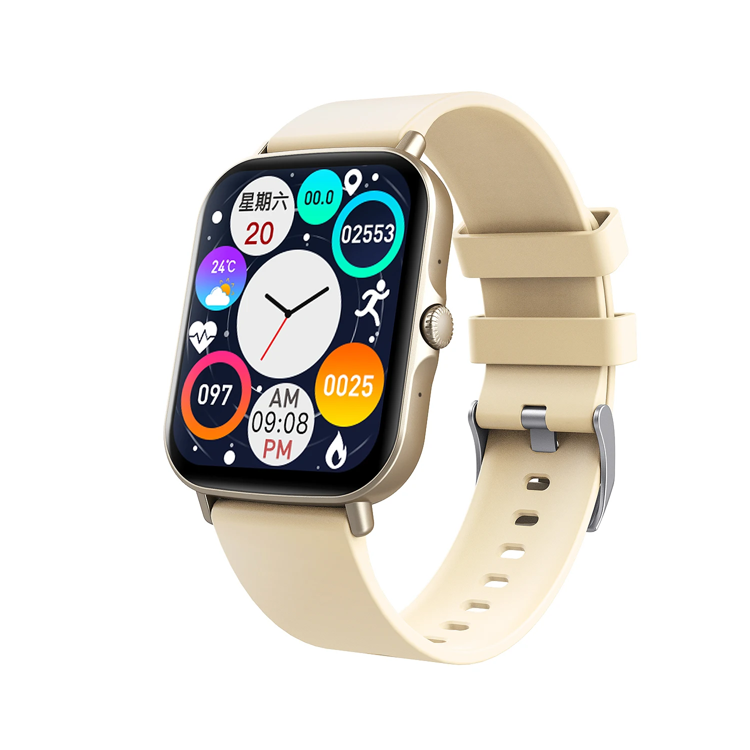 

New Men Women smartwatch F97S thermometer Bluetooth hands-free calling smart watches 1.69 full touch split screen sports watche