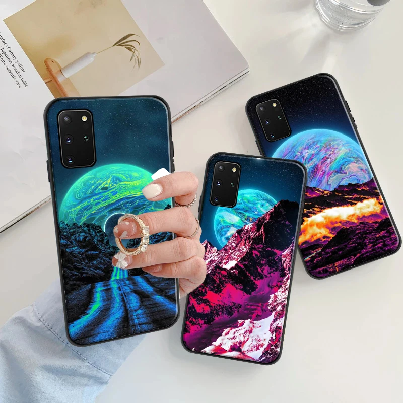 

Space Planet Stars Moon Phone Case For Samsung Galaxy S8 S8 Plus S9 S9 Plus S10 S10 Lite Plus S20 S20 FE Lite Back Cover Funda