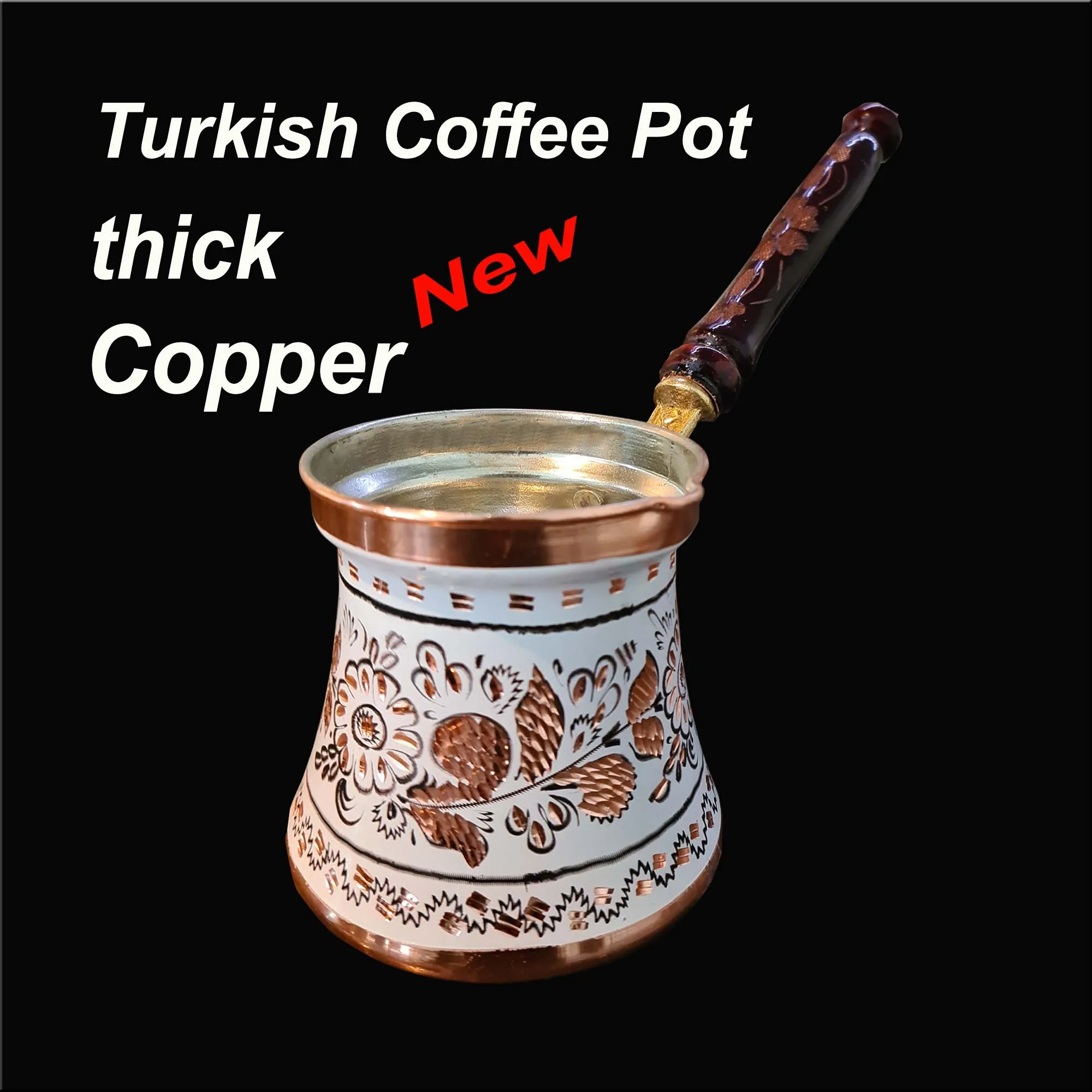 Copper Coffee Pot Turkish Handmade Coffee and Milk Warmer Kitchen Accessories Gift for him Copper Moka Pot Gift oriental Decor