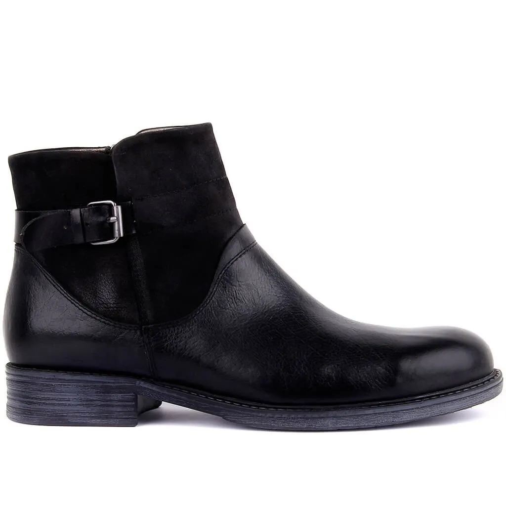 

Sail-Lakers Black Nubuck Leather Zipper Male Boots