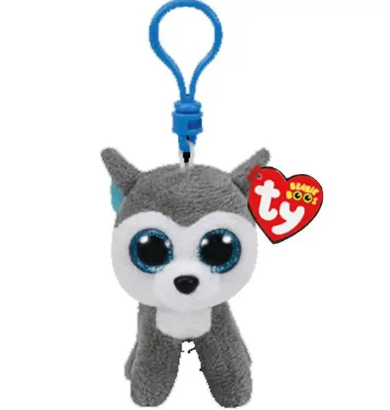 Husky Clip Ty Beanie Младенцы плюшевый брелок в виде собаки Единорог Пингвин Леопард Сова Обезьяна клип игрушки 10 см Paw Patrol серии Скай скалистый щебень погоня - Цвет: Husky Clip