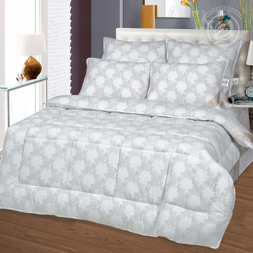 Одеяло АРТПОСТЕЛЬ стеганое с кантом Лебяжий пух Велюр евроупаковка ясельный 1 5