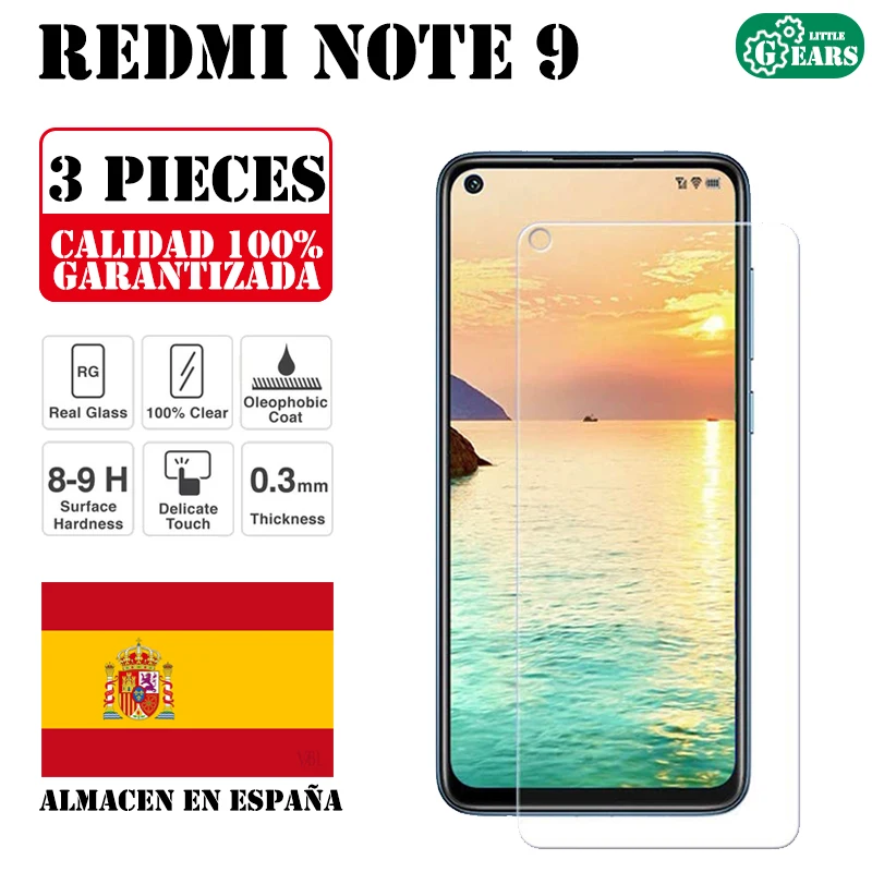 Комплект из 3 предметов для Xiaomi Redmi Note 9 защита экрана закаленного стекла