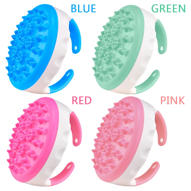 

Silicone 3D Tooth Massage Brush Round Shape Body Scalp Massage Brush Slimming Beauty Anti Cellulite Bath Spa Massager Comb