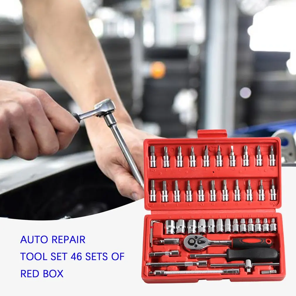 

Auto Repair Kit Hand Repair Tool Combination Tire Bicycle Electric Motorcycle Maintenance Ratchet Disassembly Wrench Dropship