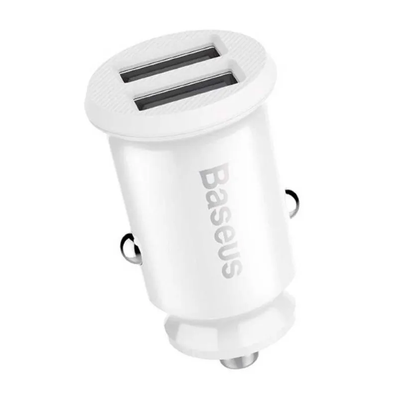 Автомобильное зарядка Baseus Grain Dual USB 5V 3.1A (CCALL ML02) белая|Зарядные устройства для
