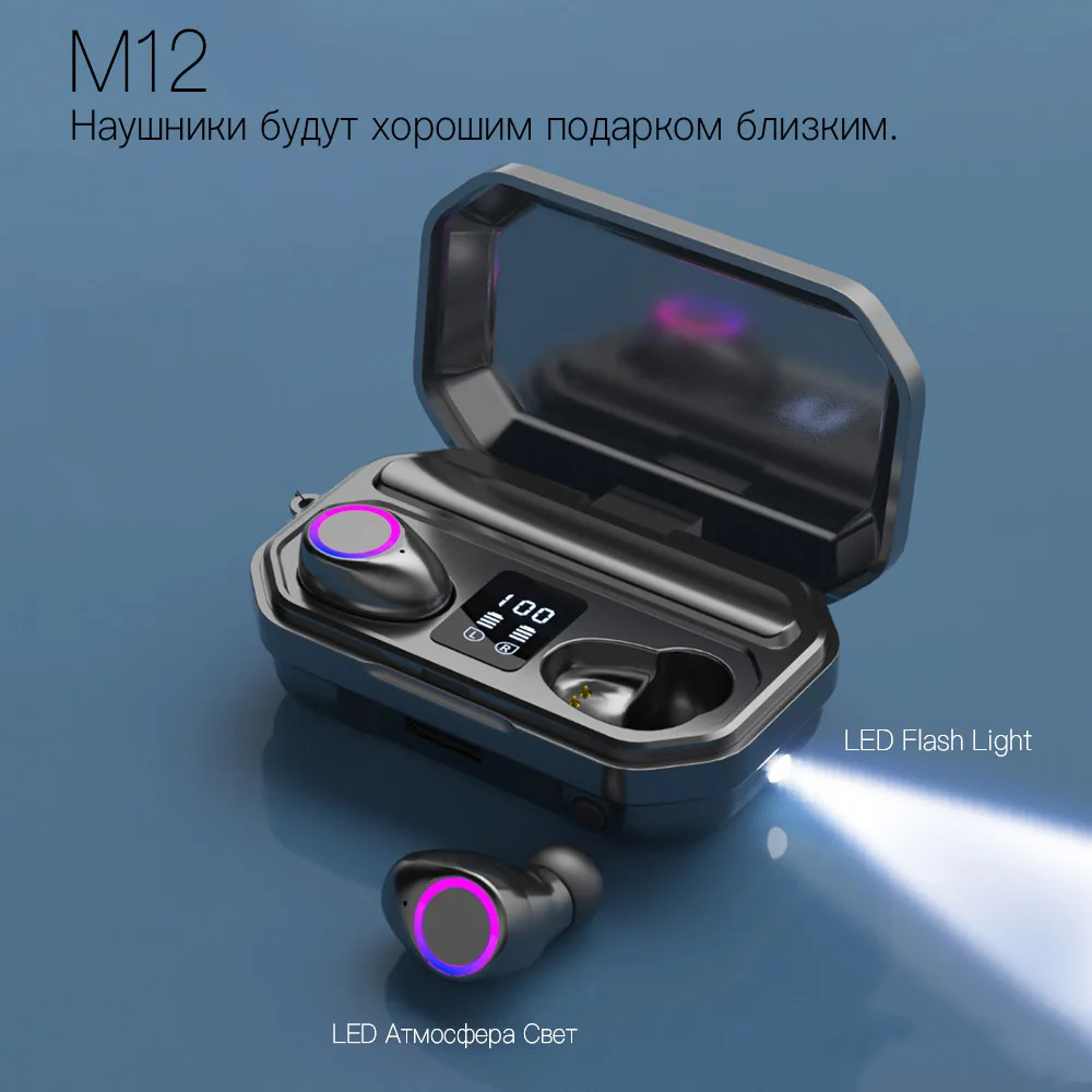 F9 Pro Max M12 1500 2000 mAh Наушники Беспроводные Новые TWS Bluetooth для Android iphone True Wireless BT V5.0 |