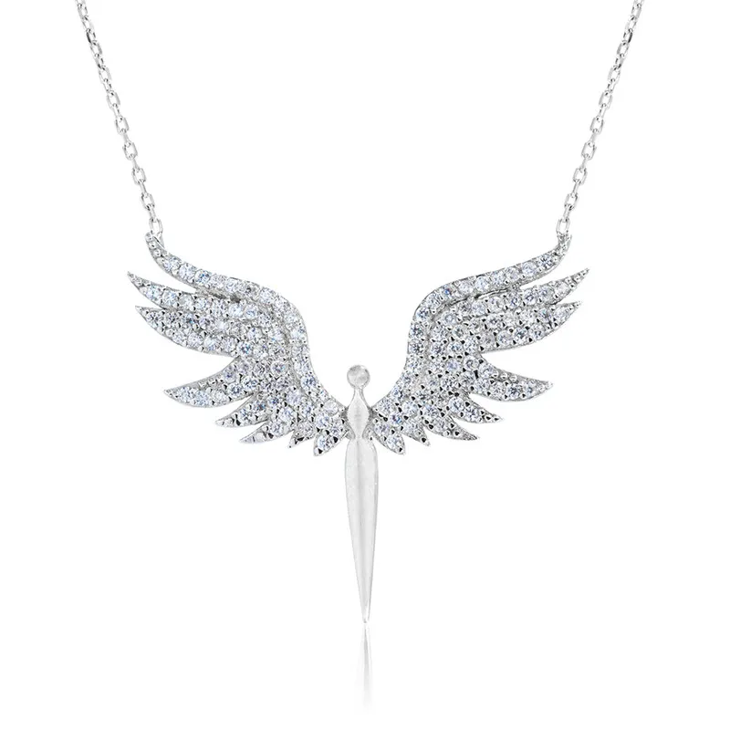 Collier en argent regardé 925 avec pendentif pour femme, ange, Michael, ata, kael, Zcomprenes on Stone, cadeau d'anniversaire, fierté, luxe cool