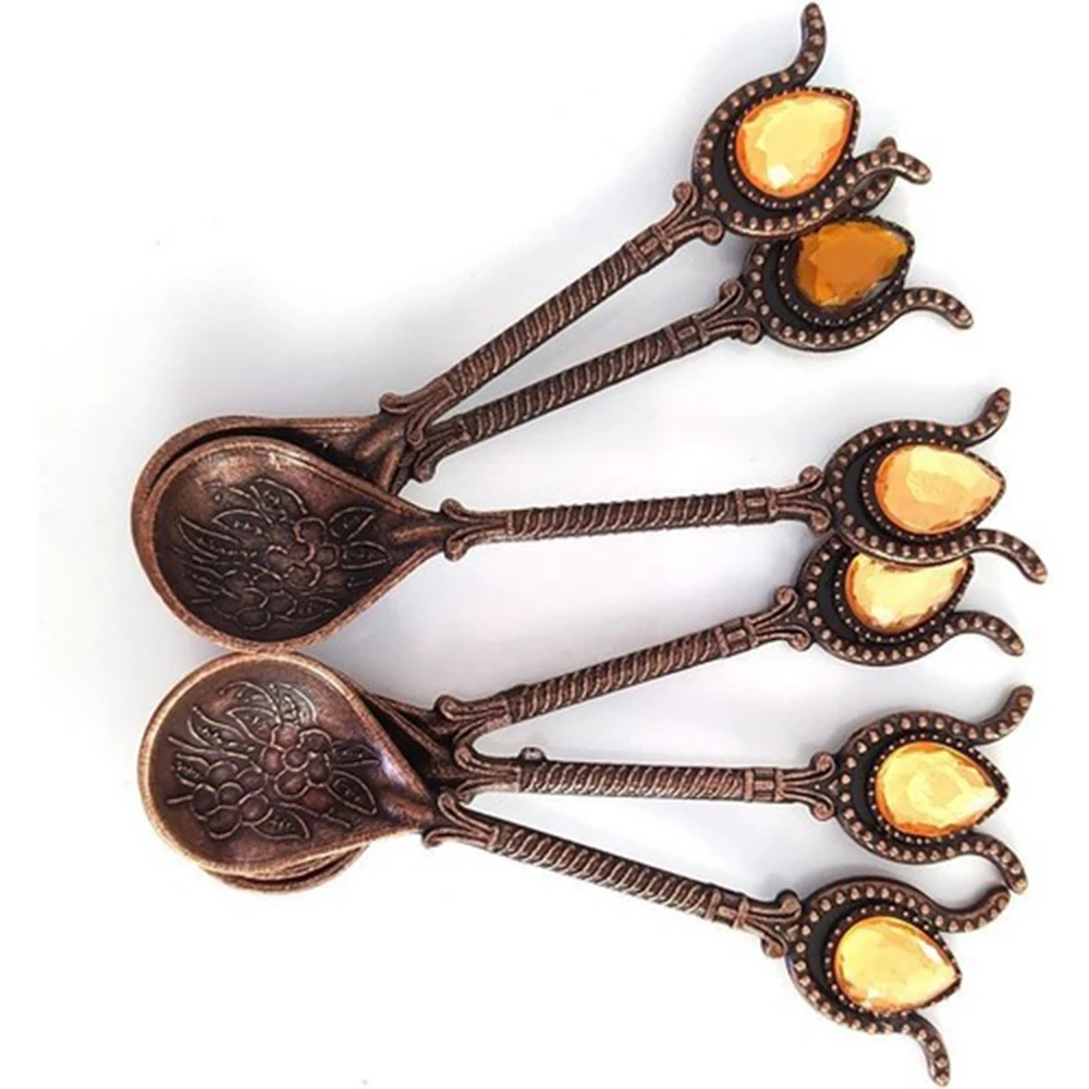 

Opportunity Product, We Have Bulk Order Tea Spoon Cast Authentic Ottoman Tugra Motif Stone 6 Pieces Copper Color HBCV00000SPW32