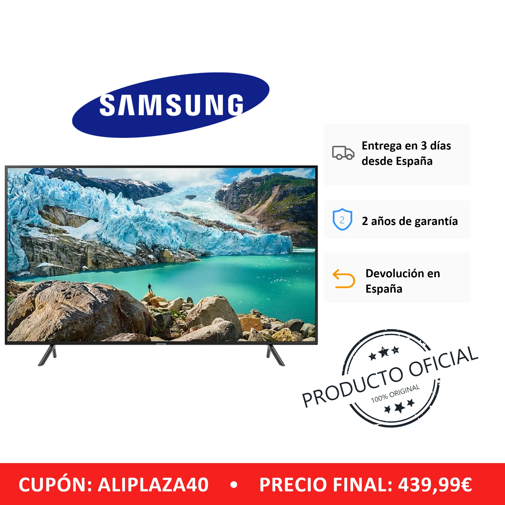 Телевизор Рабочий samsung 55 &quotsamsung SMART tv 4 K UE55RU7172 uhd Bluetooth smart телевизор площадь