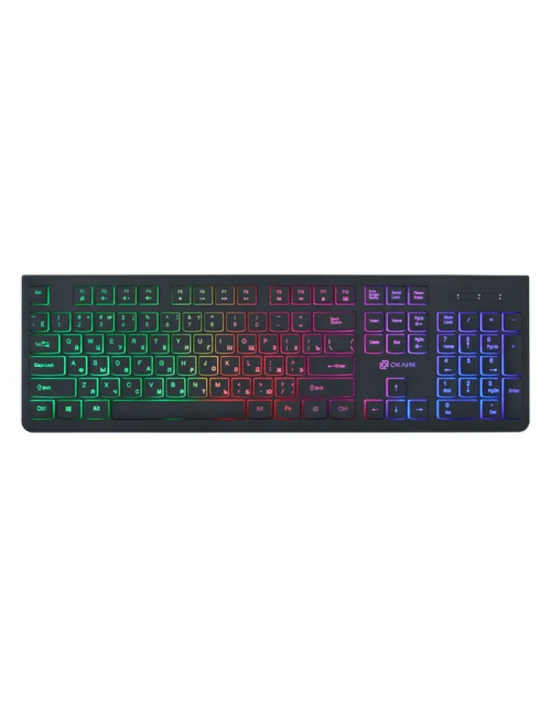 Клавиатура Oklick 440ML черный USB slim LED | Компьютеры и офис