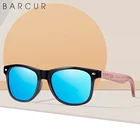 Солнцезащитные очки BARCUR с дужками из ореха UV400 для мужчин и женщин, зеркальные солнечные аксессуары с функцией ночного видения, с защитой от синего ореха