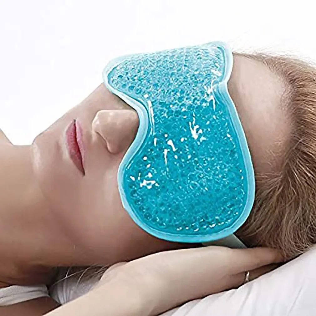 Spot Pvc Gel Ice Mask Summer Lunch Break Sleep Goggles Cold And Hot Compress Eye Pack Light Green | Красота и здоровье