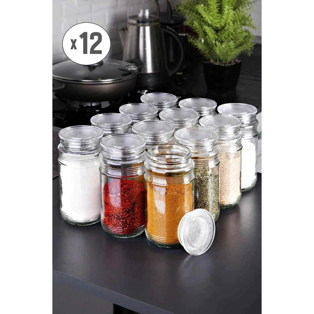 

3/12 PCS Glass Kitchen Food Storage Box Organizer Vacuum Cover Container Set Airtight Jars Noodle Legume Cereals Rice Pasta Gift