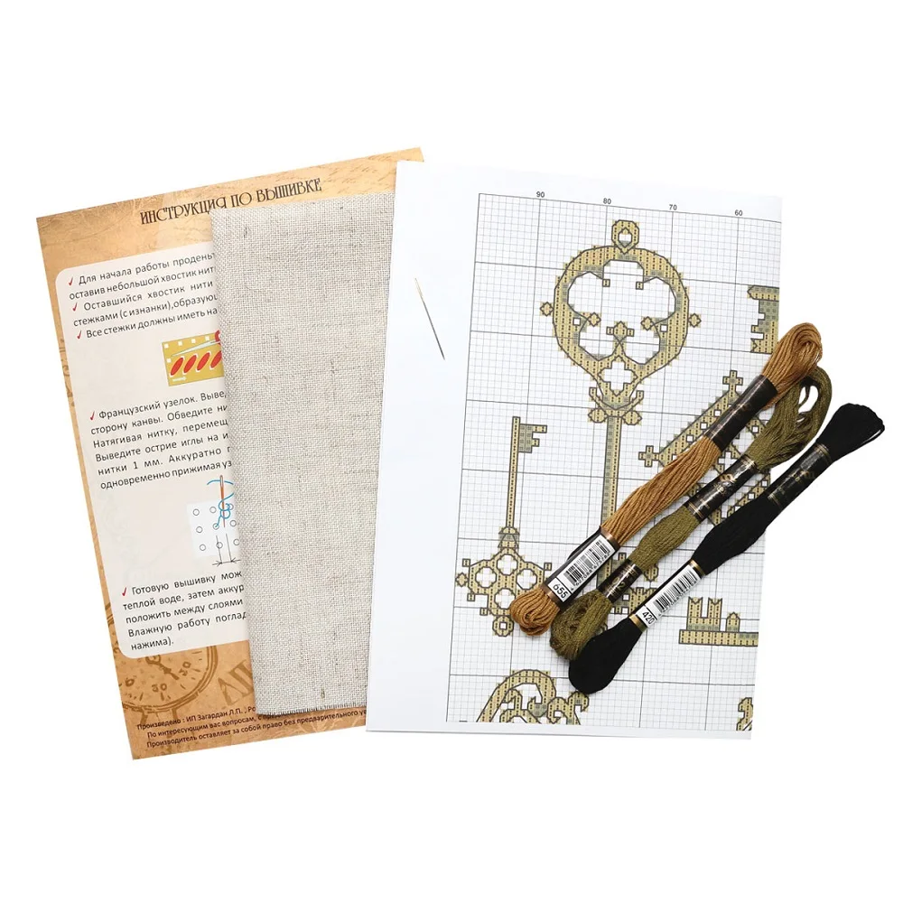 Набор для вышивания Hobby &amp Pro A971. &quotКлючи&quot. Винтажная серия | Дом и сад