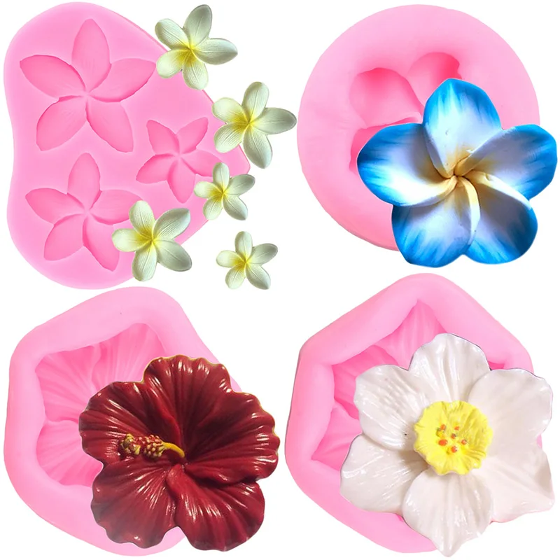 

Plumeria Flower Epoxy Resin Silicone Mold DIY Blossom Flower Fondant Cake Decorating Tools Candy Clay Chocolate Gumpaste Mould