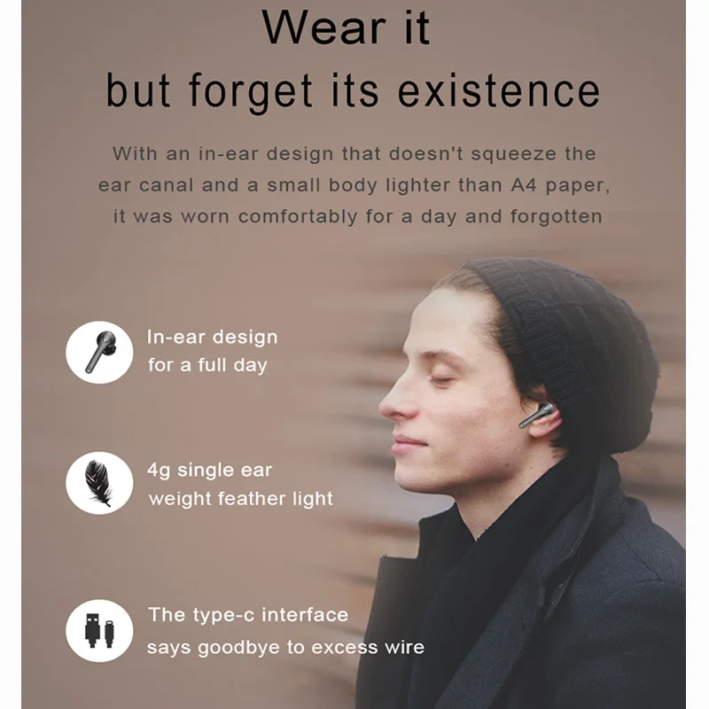 Модернизированные спортивные наушники TWS Bluetooth 5 0 беспроводные с сенсорным