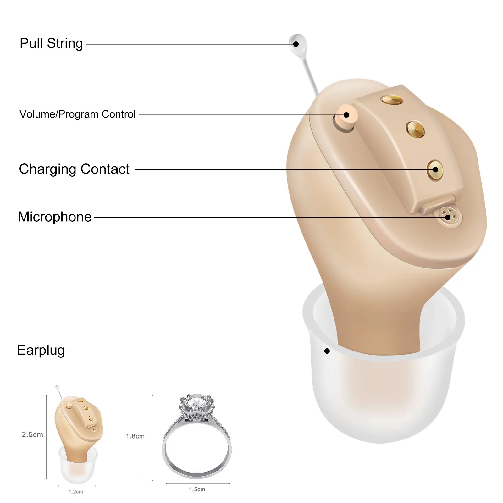 Перезаряжаемые слуховые аппараты 7 каналов беспроводные наушники усилитель