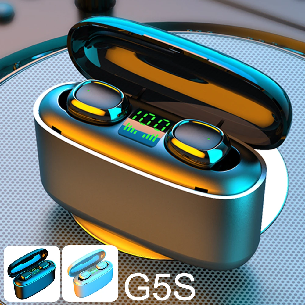 

2020 G5S Tws Bluetooth earphones Wireless Sport Headset Hifi 3500mAh Mini Wireless Earbuds Waterproof Bluetooth Headsets