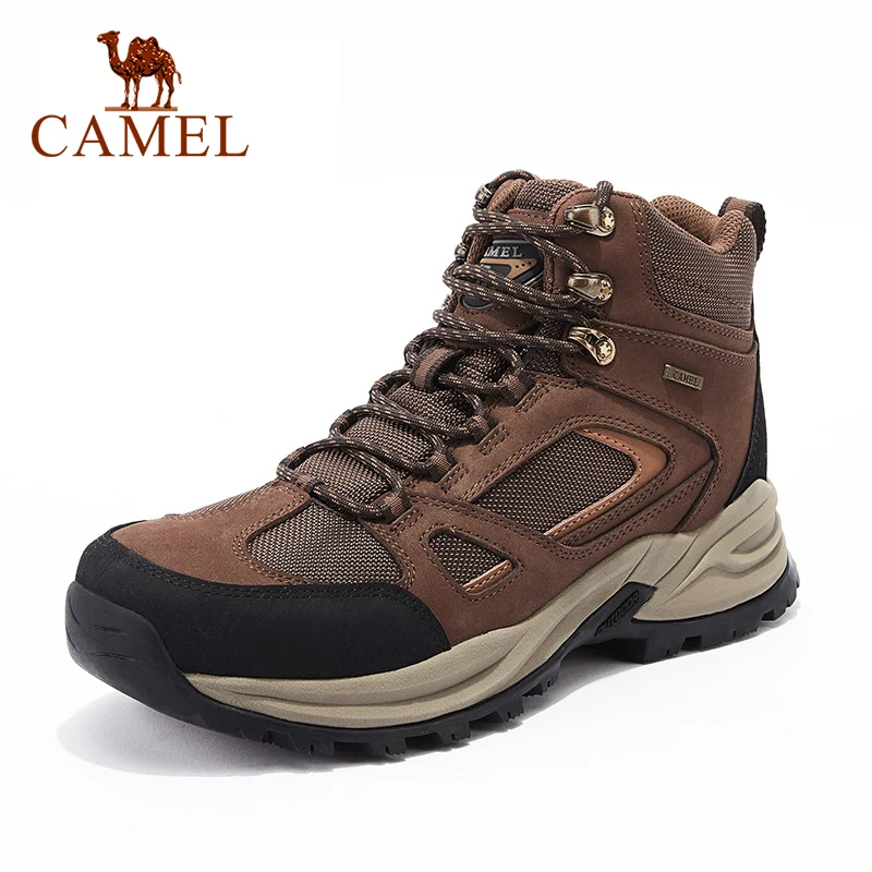 CAMEL Mens Hiking Boots 2021 Autumn Winter New High-top Shoes Men Outdoor Breathable Sports Shoes Leisure Tourism Trekking Shoes
