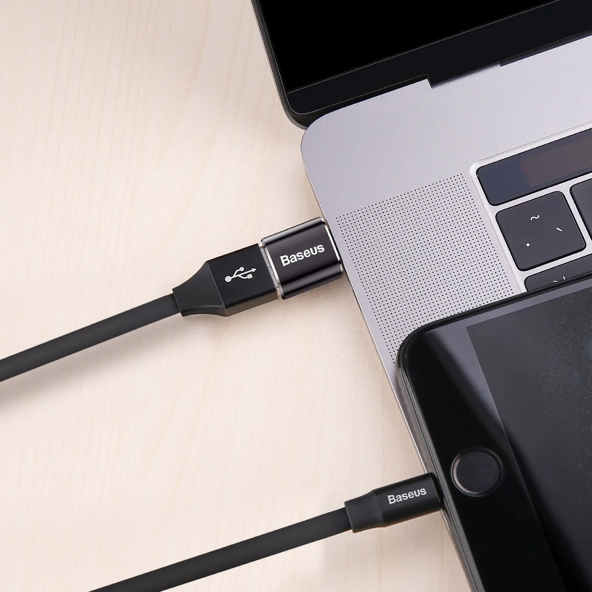 Baseus Mini USB Female to Type-C Male Adapter Converter переходник адаптер для телефона планшета