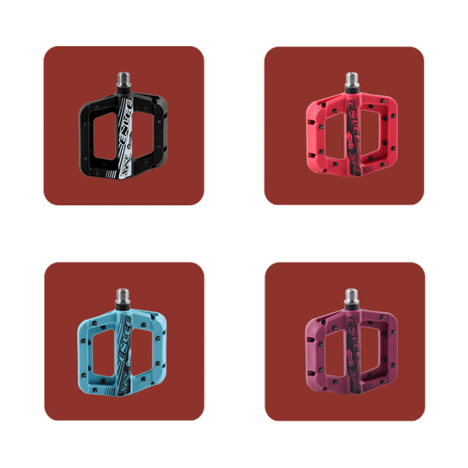 

ENLEE Mountain Bike Bearing Pedal Non-Slip Nylon Fiber Ultralight Pedal Cycling MTB Road Bicycle Parts Accessories