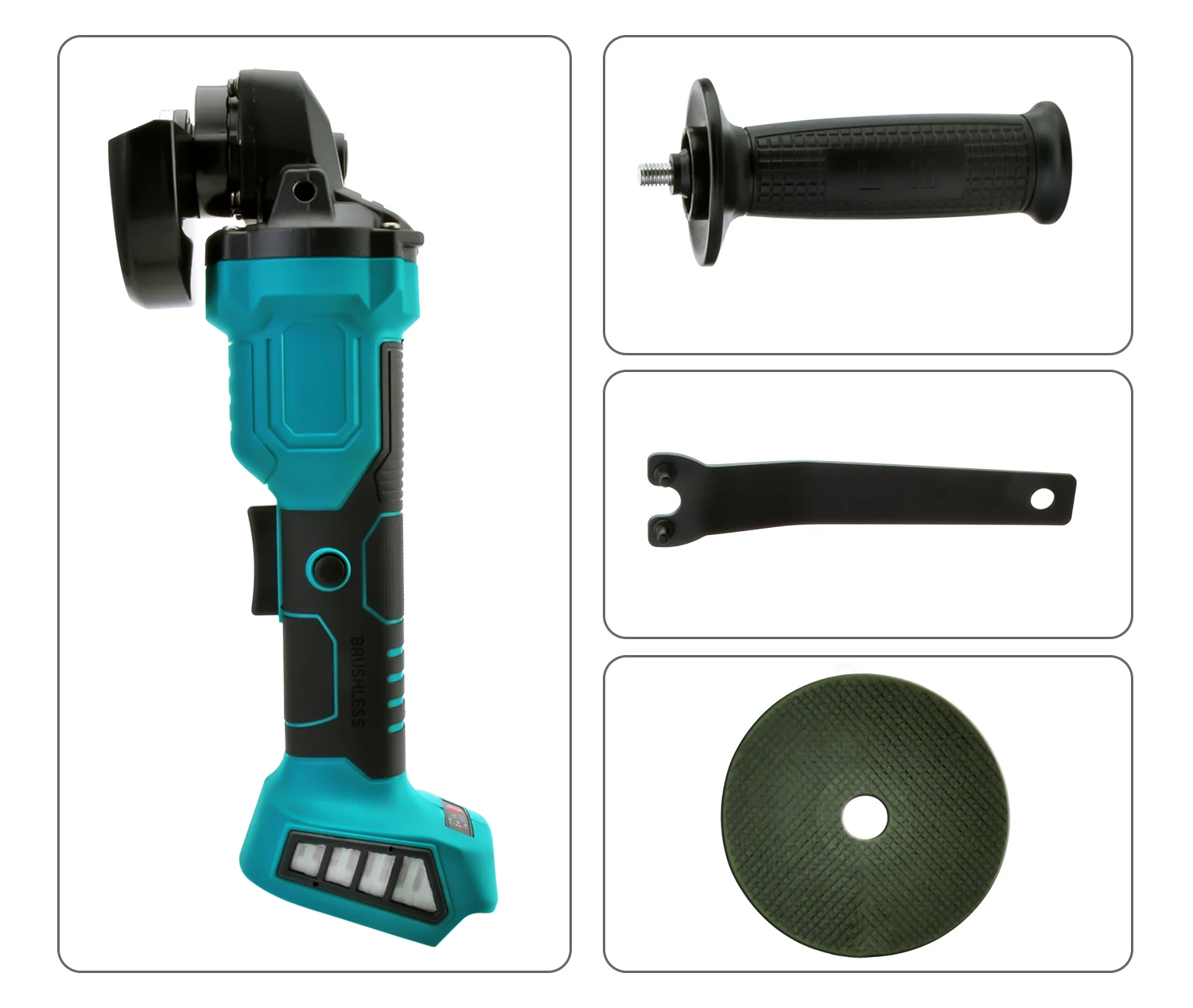 Бесщеточный электрический шлифовальный аппарат без аккумулятора для мощных инструментов Makita для резки и полировки.