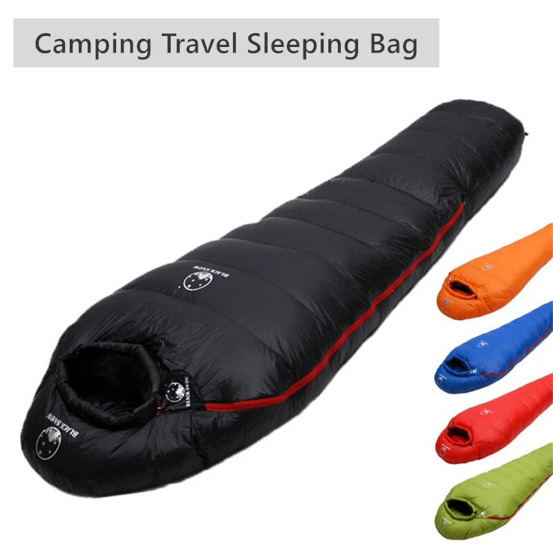 1pcs Winter Thermal Camping Sleeping Bag Outdoor Portable Thicken Travel Zipper Sleeping Sack