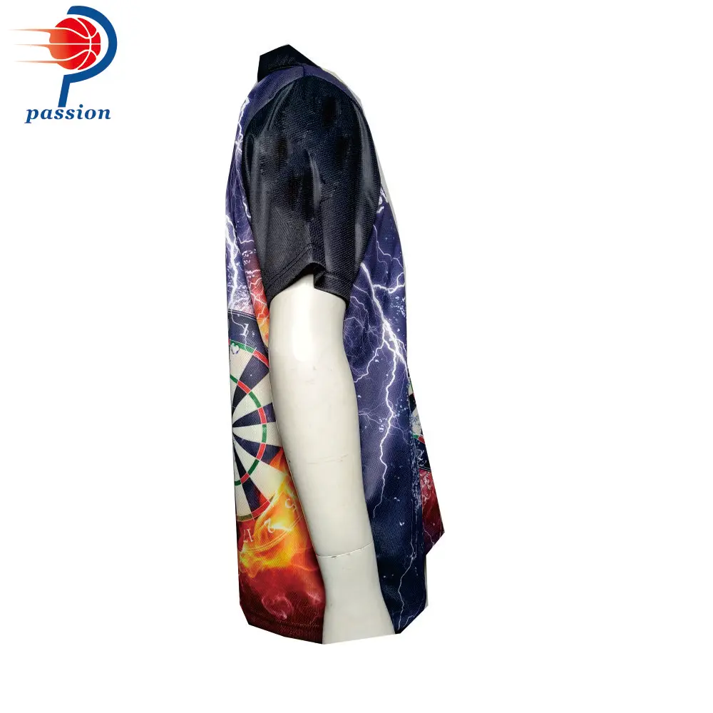 Высшее качество сублимация рубашки для игры в дартс 100% полиэстер Джерси|shirt