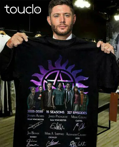 

Supernatural 2005-2020 15 Seasons 327 Episodes Thank You Signature T-Shirt