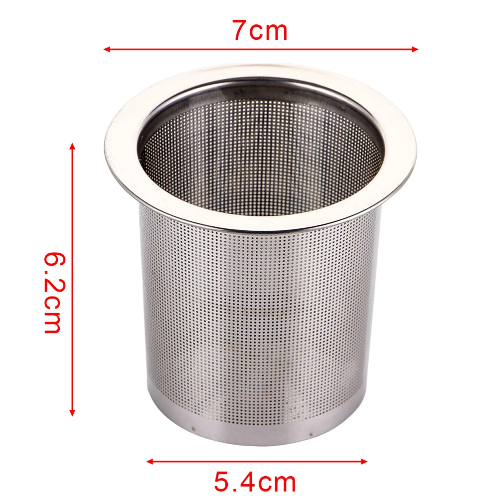 

Stainless Steel Tea Strainer Filter Coffee Filter StrainerTeaResidue Teapot Teacup Compartment Net Spice Filter Kitchen Tool