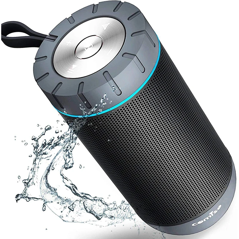 

COMISO Waterproof Bluetooth Speakers Outdoor Wireless Portable Speaker with 20 Hours Playtime Superior Sound Beach Sports Party